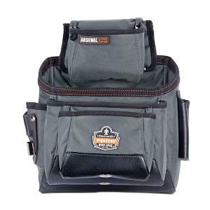 Ergodyne Arsenal 5532 11-Pocket Tool Pouch-Synthetic - Gray