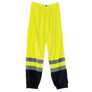 Ergodyne GloWear 8910BK Supplemental Class E Black Bottom Hi-Vis Pants - Lime